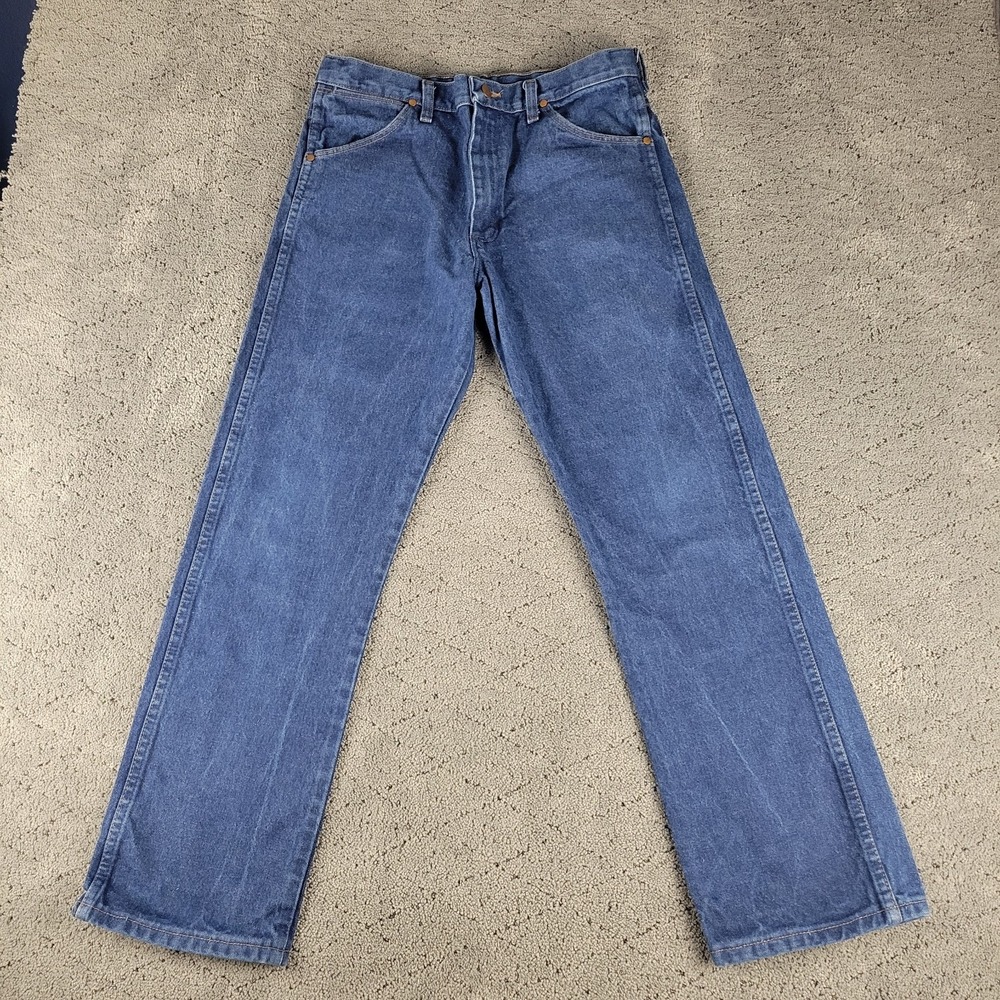 Wrangler Jeans Boys 16 Husky Blue Cowboy Cut Original Fit Adjustable Waist Denim